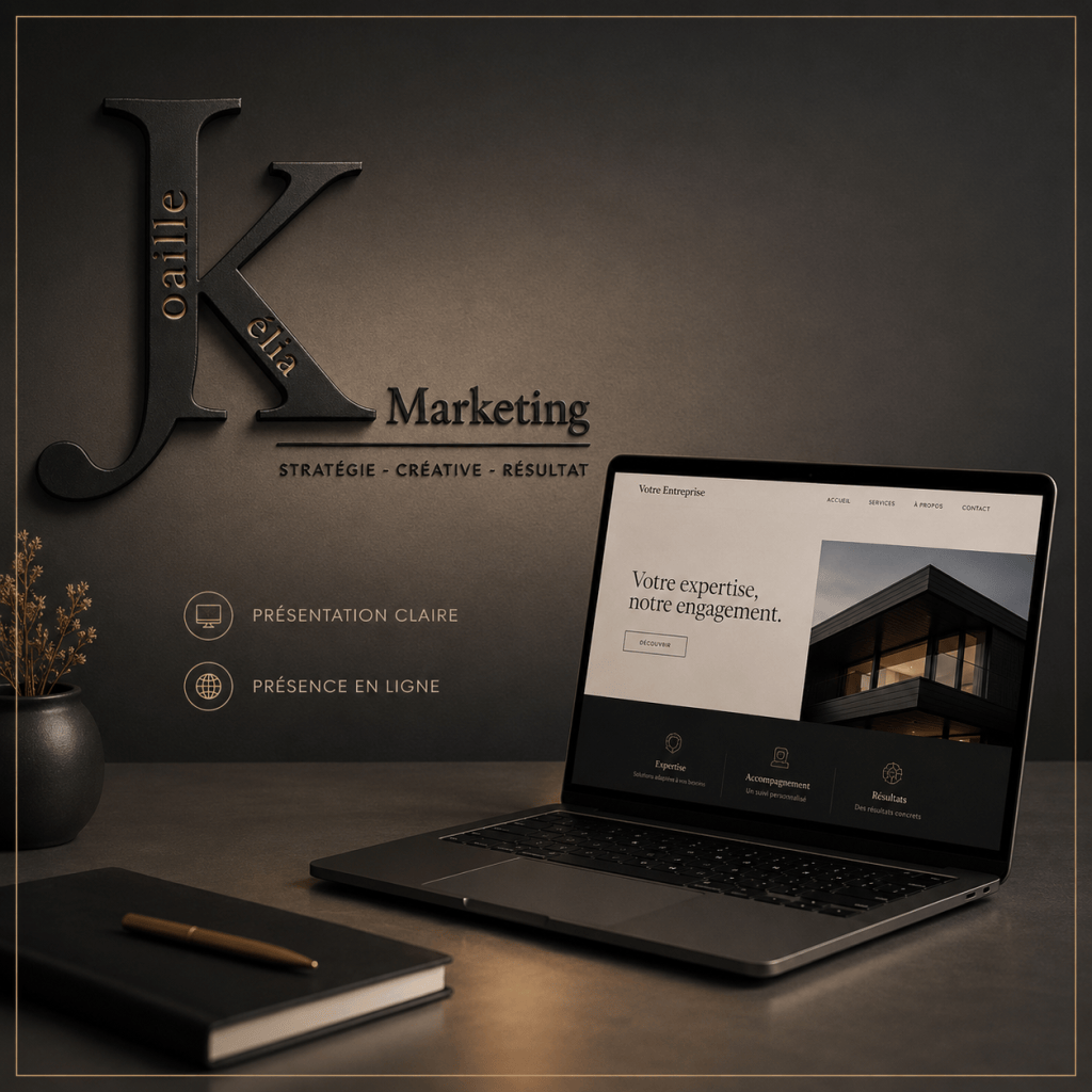 Exemple de site vitrine professionnel créé par JK Marketing