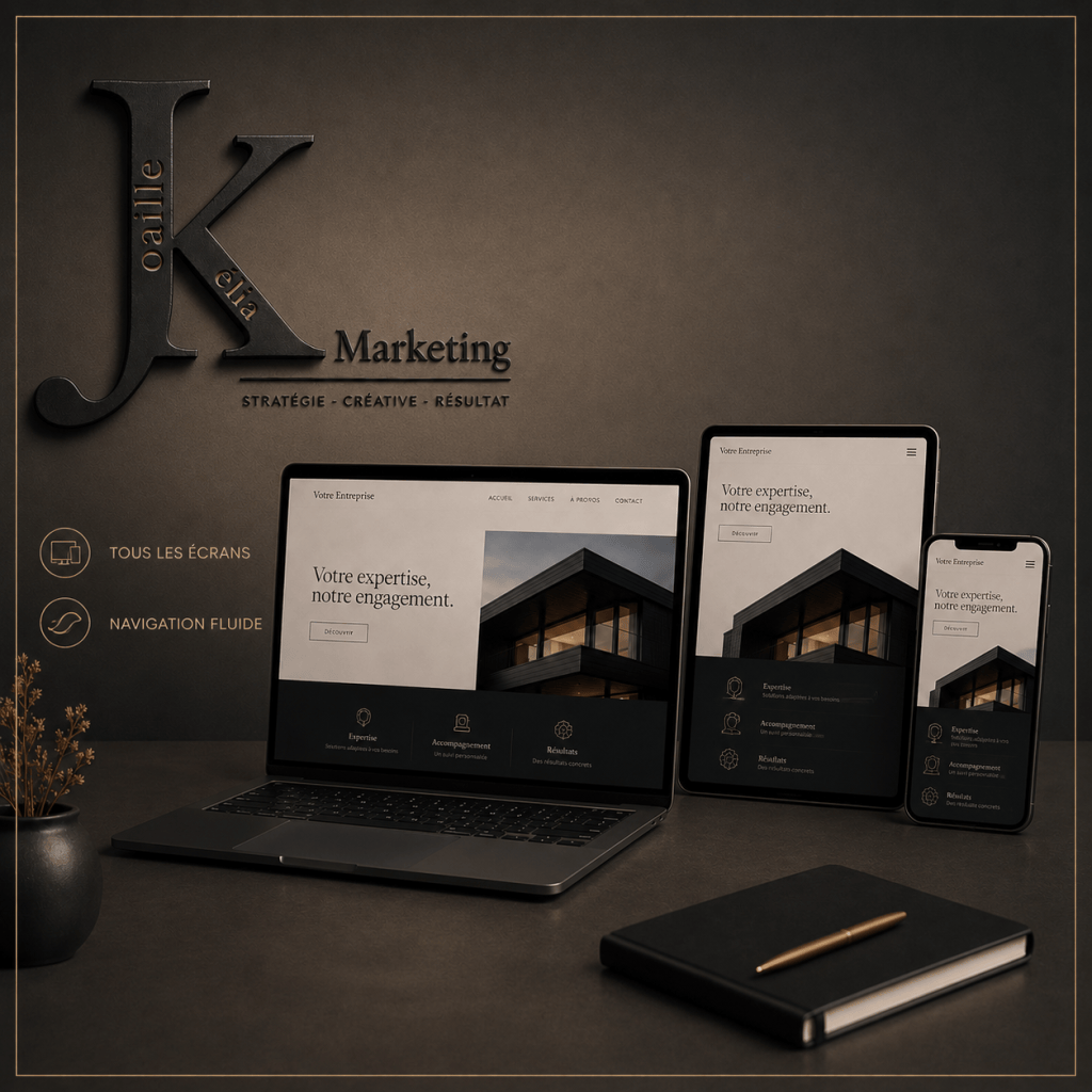 Exemple de site responsive adapté aux ordinateurs, tablettes et smartphones