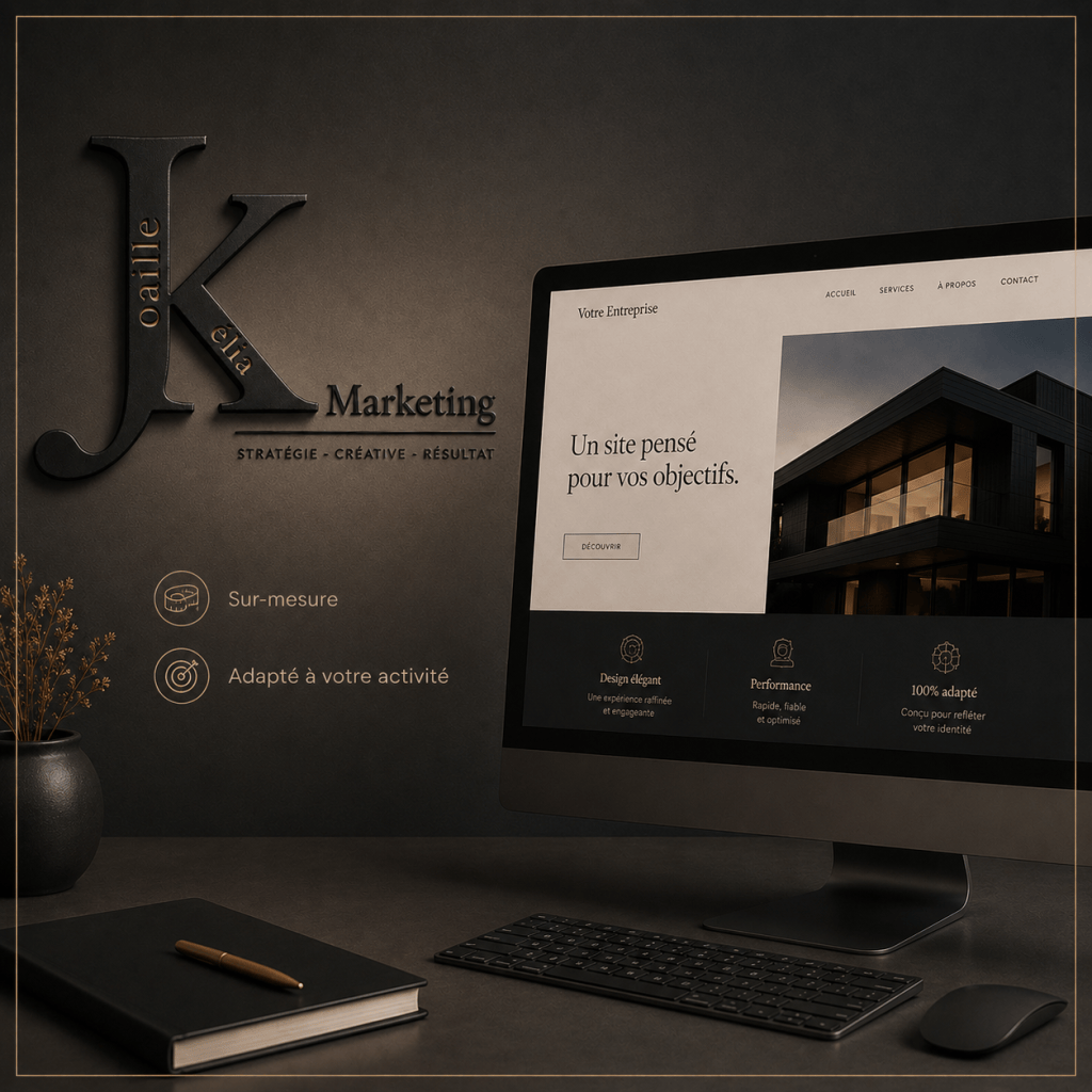 Exemple de site web personnalisé et sur mesure par JK Marketing 